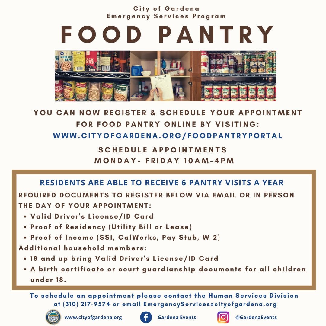 Emergency Services - Food Pantry | City of Gardena